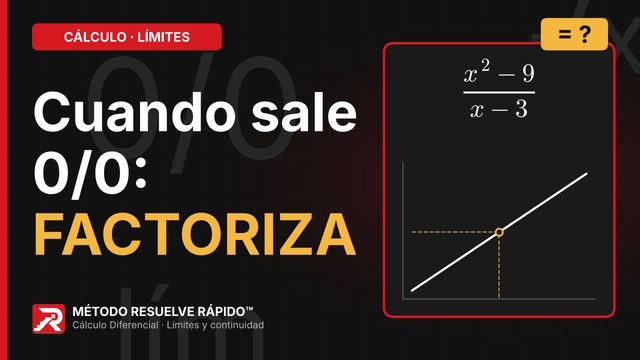 Inicio del video: Límites 0/0 con polinomios: factorizar